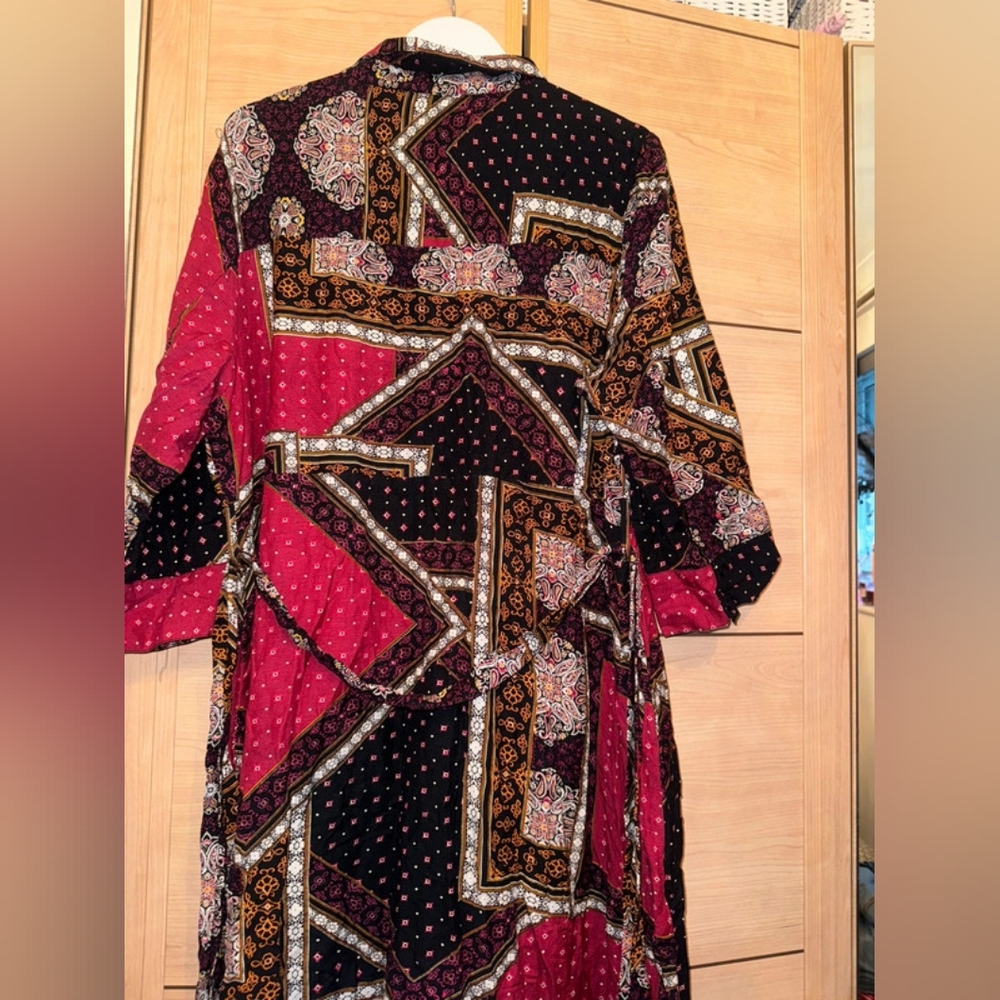 patterned maxi dress